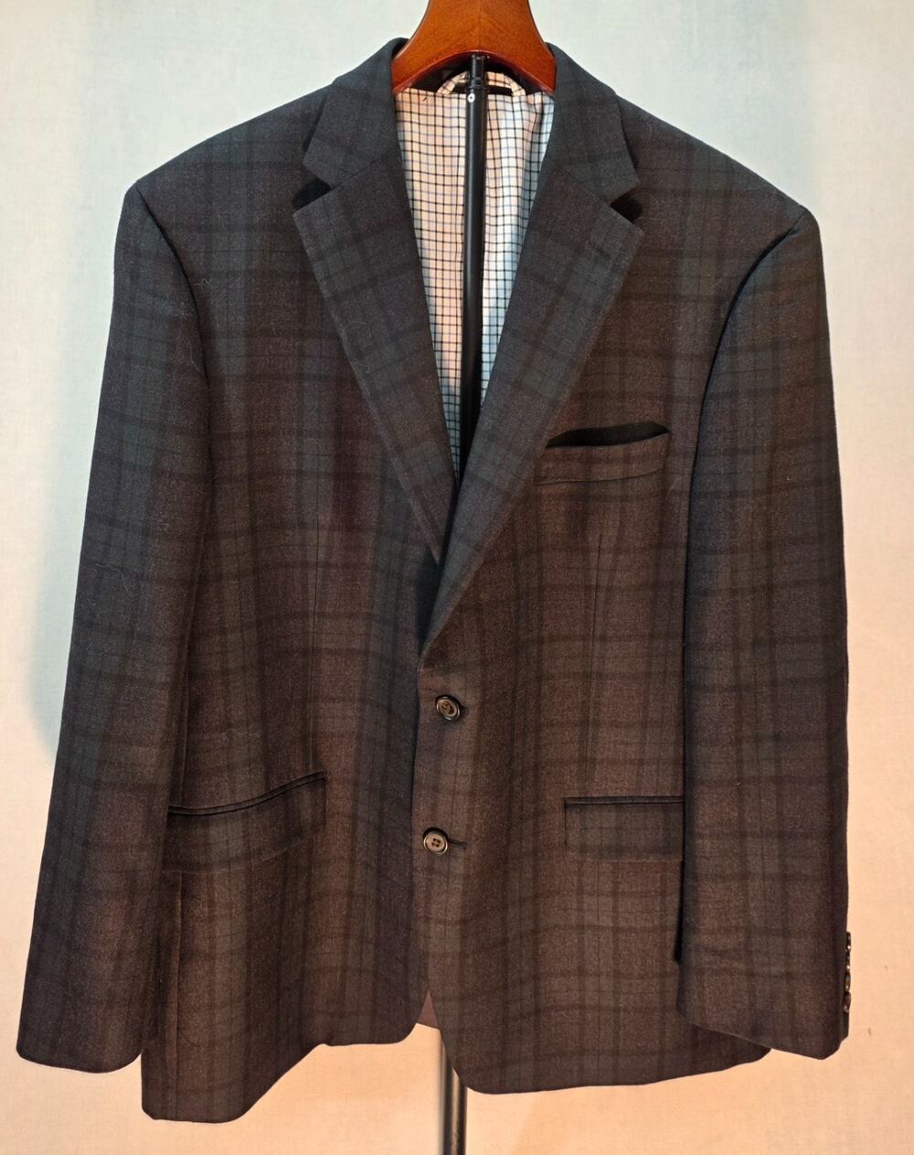 Lauren Ralph Lauren‎ Men's BlackwatchTartan Plaid Wool Blazer Sport Coat 44R